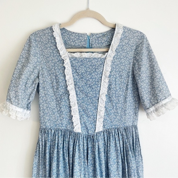 VINTAGE prairie dress cottagecore floral maxi renaissance Yellowstone country - Picture 6 of 16